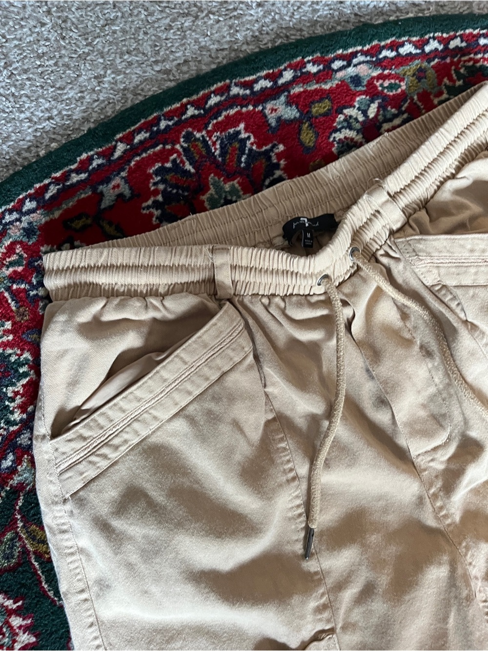 Women’s 7 for All Man Kind Tan Cargo Cotten Pants size M